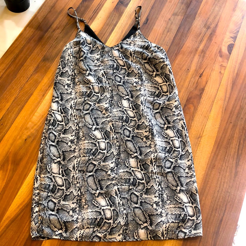 Women’s Japna Snakeskin Print Spaghetti Strap Slipdress